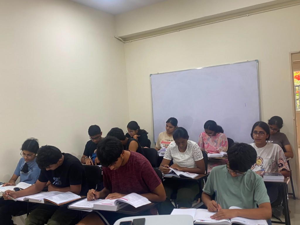 Students studying together in a Catalyst Classes classroom