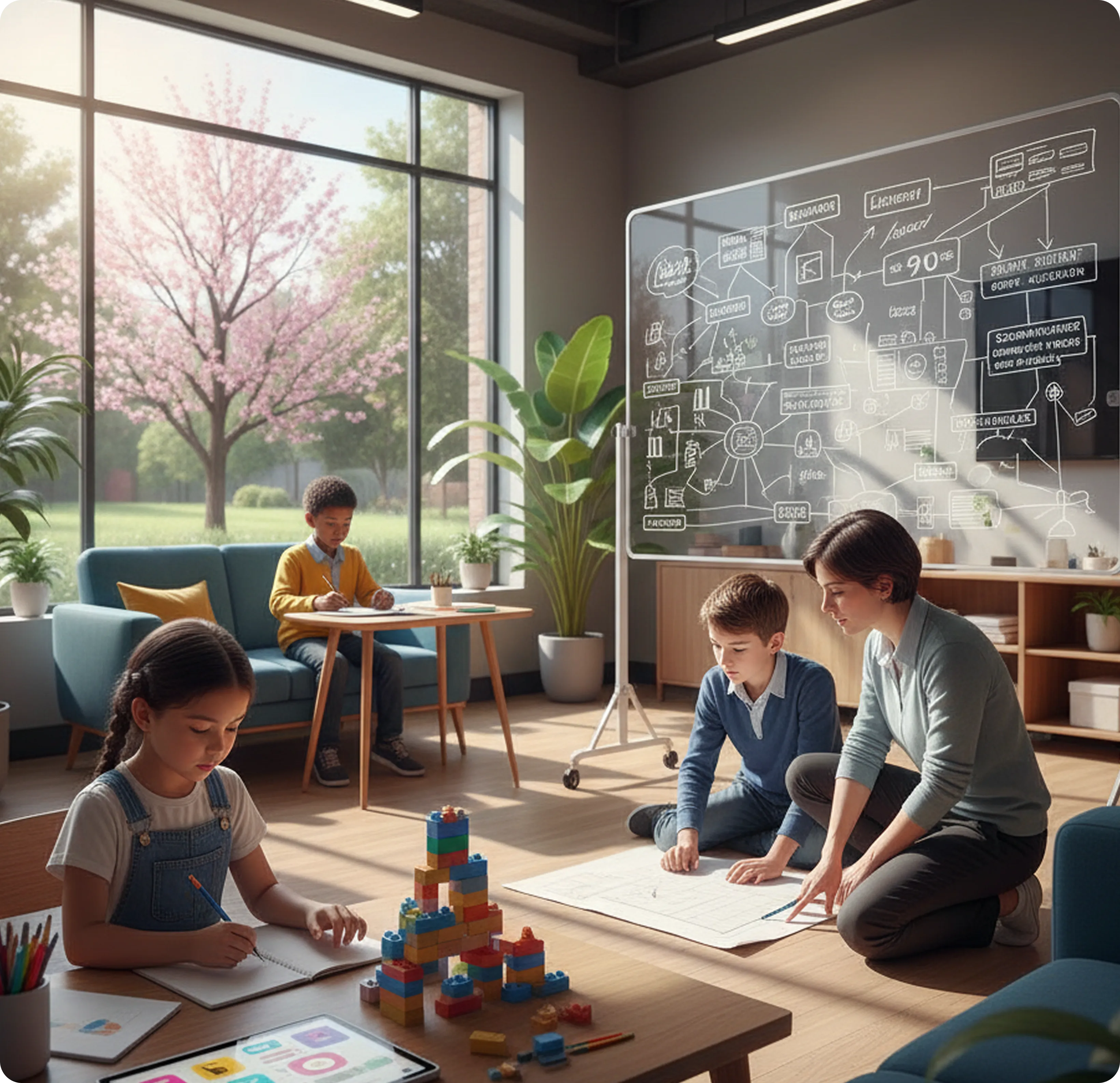 Students learning together