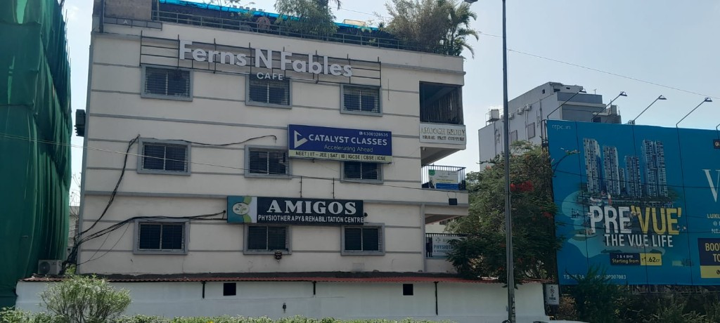 Catalyst Classes building exterior with signage at Manikonda, Hyderabad
